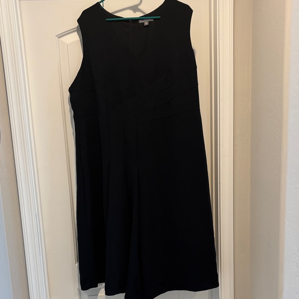 Elegant Black Sleeveless Dress 22w
